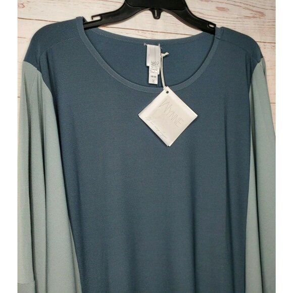 Rare Exclusive Wynne Layers 3XL Plus Sized 2 Pocket 1/4 Sleeve Poly/Spandex Top - Picture 6 of 12